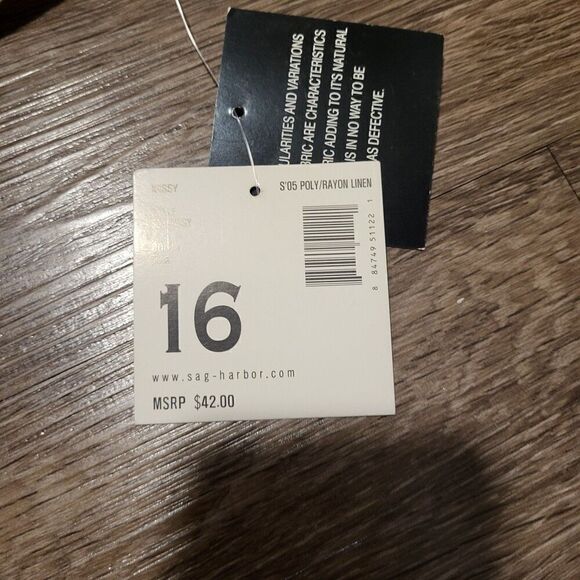 NEW NWT Sag Harbor Linen Style Women's Suit Jacket Blazer Size 16 - Picture 3 of 9